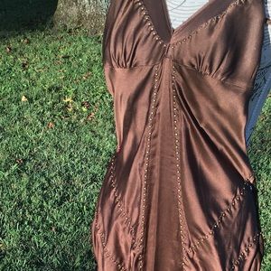 Brass started and silk Guess dress
